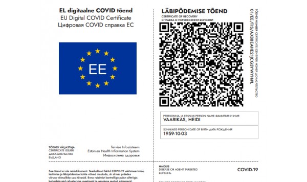 Цифровая справка COVID-19 в соответствии со стандартом Европейского Союза