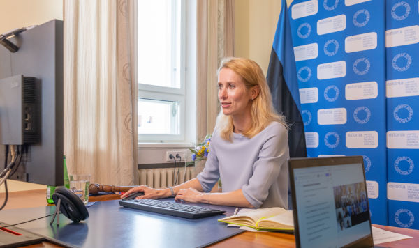 Премьер-министр Эстонии Кая Каллас во время заседания СБ ООН, посвящённого кибербезопасности, 29 июня 2021