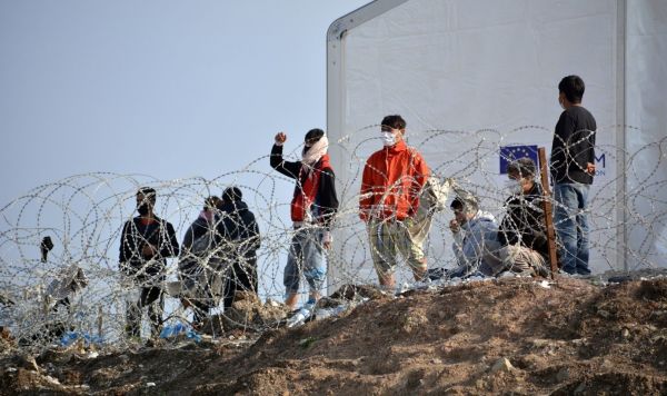 Лагерь мигрантов на острове Лесбос, Греция