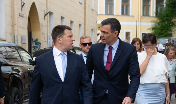Юри Ратас на встрече с премьер-министром Испании Педро Санчесом в Таллине, 7 июля 2021 