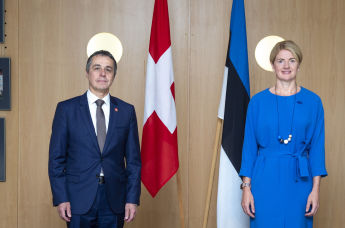 Встреча главы МИД Эстонии Эвы-Марии Лийметс и министра иностранных дел Швейцарии Иньяцио Кассиса, 6 июля 2021 