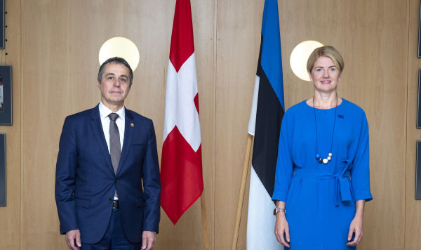 Встреча главы МИД Эстонии Эвы-Марии Лийметс и министра иностранных дел Швейцарии Иньяцио Кассиса, 6 июля 2021 