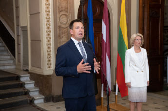 Спикер Рийгикогу Юри Ратас на встрече с коллегами из Латвии и Литвы в Риге, 9 июля 2021