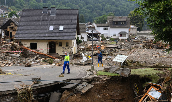 Коммуна Шульд после наводнения , Германия, 16 июля 2021