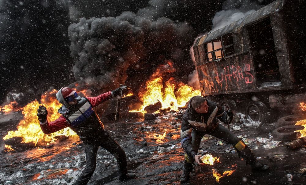 Протестные акции сторонников евроинтеграции Украины в Киеве, 22 января 2014