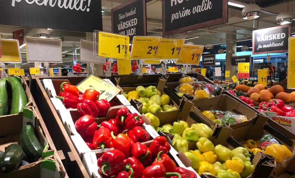 Овощи в магазине Maxima, Таллин, 11.10.2021