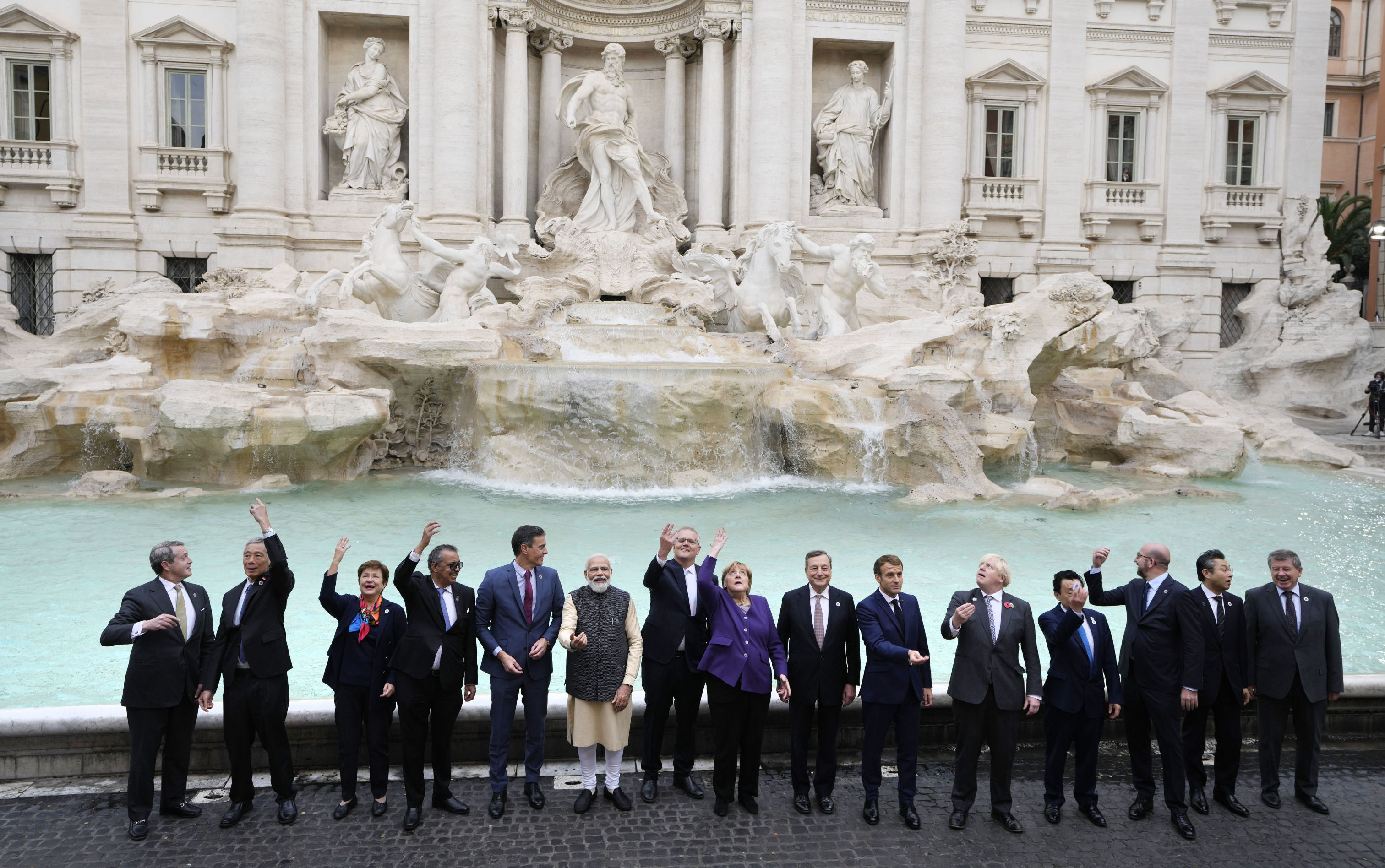 Участники саммита G20 в Риме, Италия, 31 октября 2021