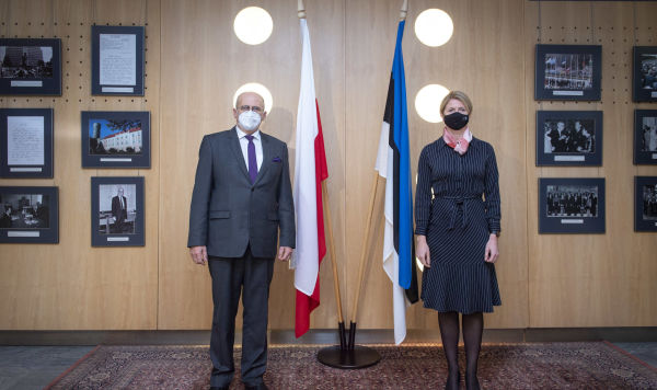 Встреча министра иностранных дел Польши Збигнева Рау и министра иностранных дел Эстонии Эва-Мария Лийметс в Таллине, 31 января 2022