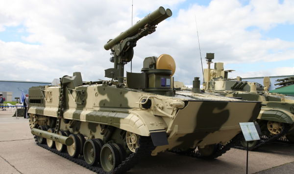 Боевая машина 9П157-2 c противотанковым ракетным комплексом 9M123 "Хризантема"
