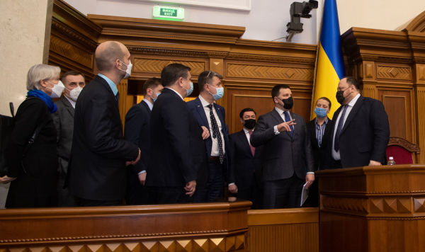 Спикер Рийгикогу Юри Ратас во время официального визита на Украине, 8 февраля 2022