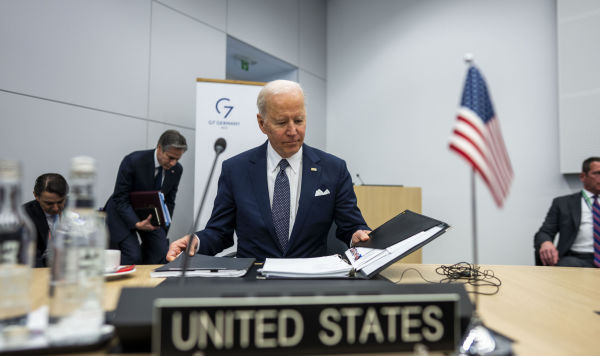 Президент США Джо Байден  на встрече лидеров G7 в штаб-квартире НАТО в Брюсселе, 24 марта 2022