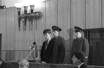 Матиас Руст в зале суда, 1987 год 