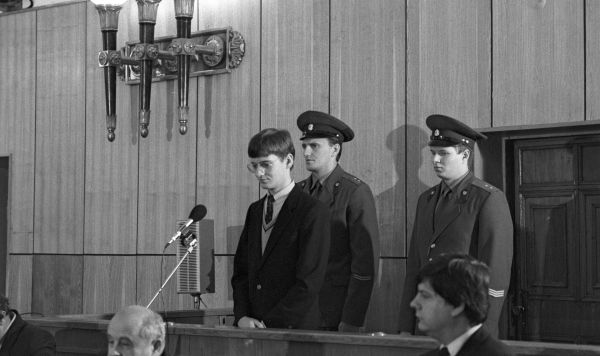 Матиас Руст в зале суда, 1987 год 