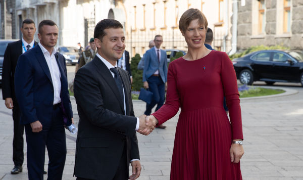 Президент Украины Владимир Зеленский на встрече с президентом Эстонской Республики Керсти Кальюлайд, 13 сентября 2019