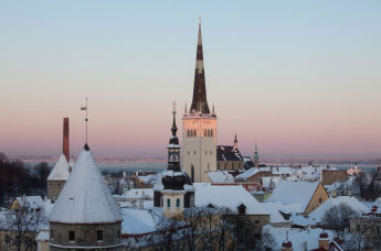Вид на исторический центр Таллина - Старый город