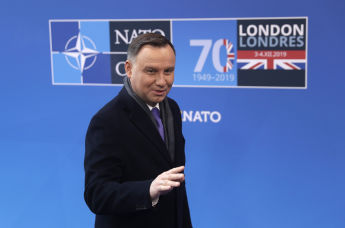 Президент Польши Анджей Дуда прибывает на встречу лидеров НАТО в Лондоне,  4 декабря 2019 года