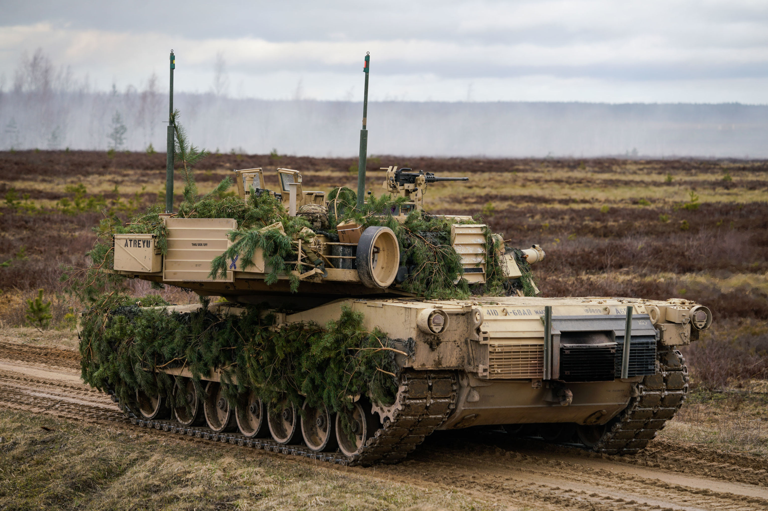 Танк M1 Abrams на международных военных учениях "Summer Shield XIV" в Латвии.