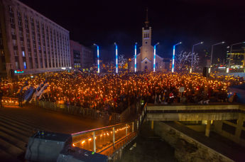 Факельное шествие в Таллине, 24 февраля 2020