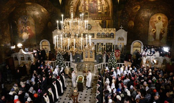Рождественское богослужение в Киево-Печерской лавре