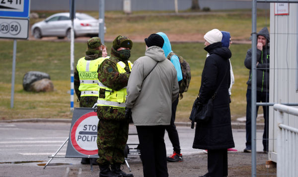 Пограничный пункт в Валге, Эстония, 17 марта 2020 года