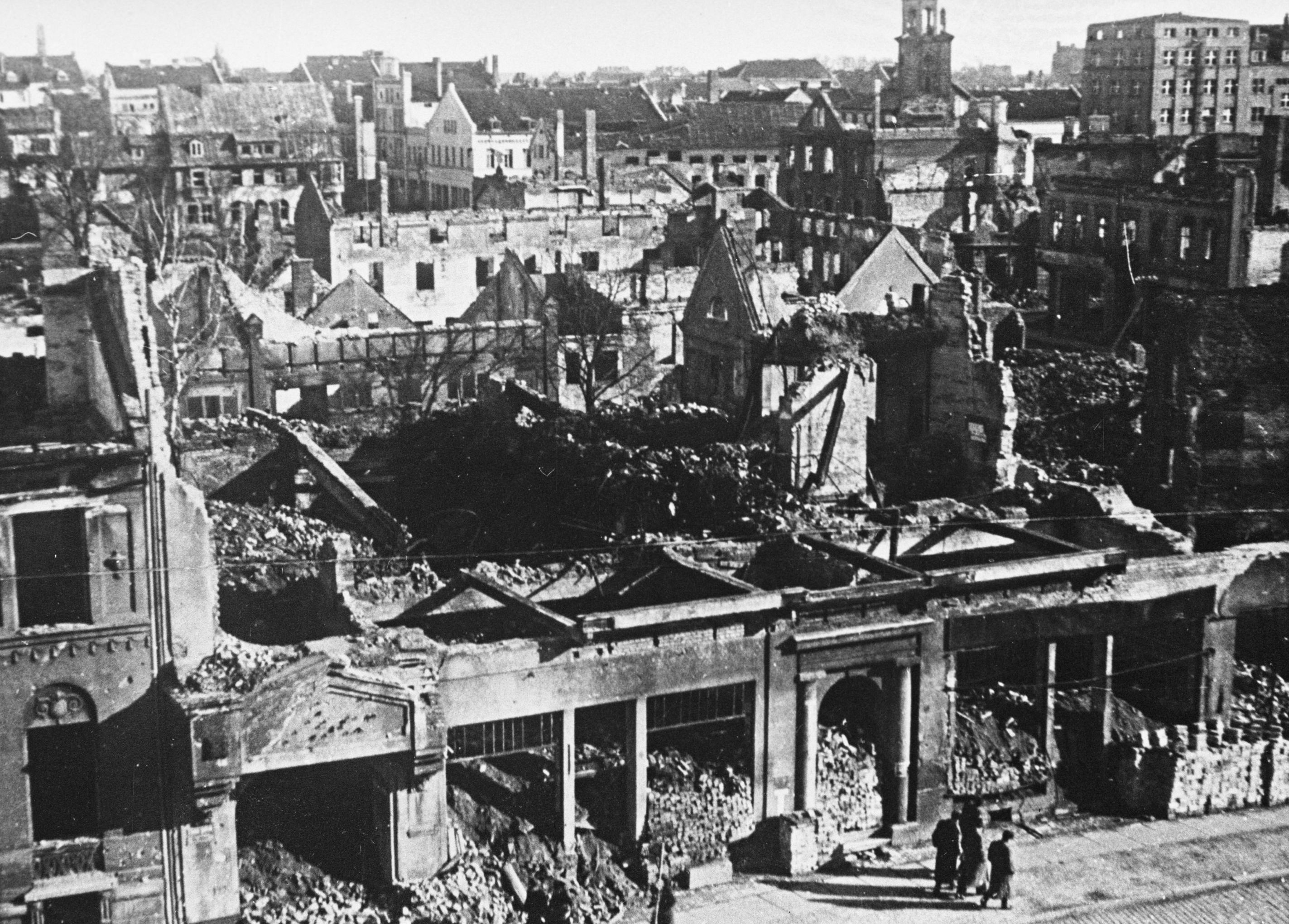 Разрушенный город Клайпеда, 1945 год