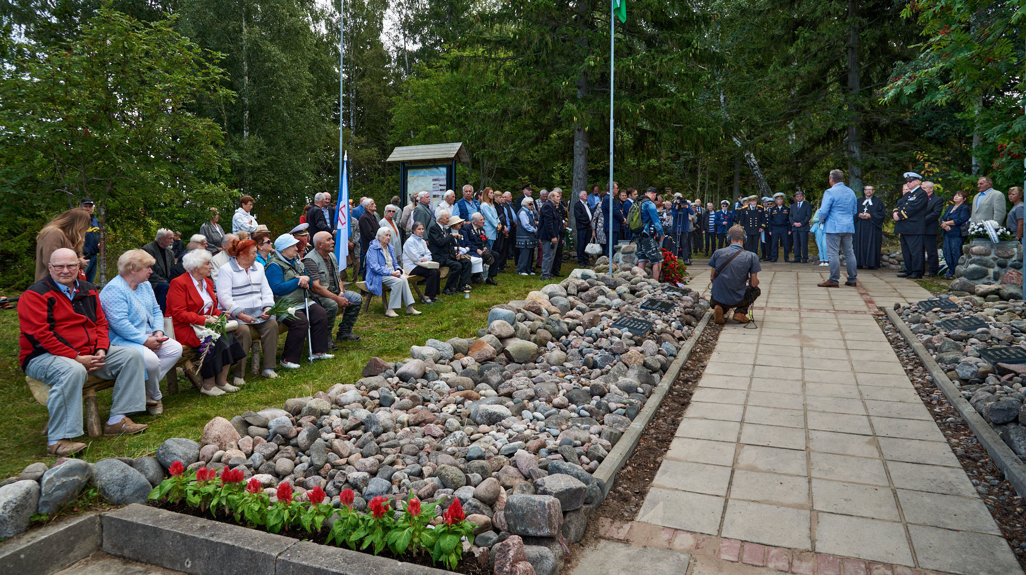 Церемония у мемориала на мысе Юминда, посвящённая 79-й годовщине трагических событий Таллинского перехода