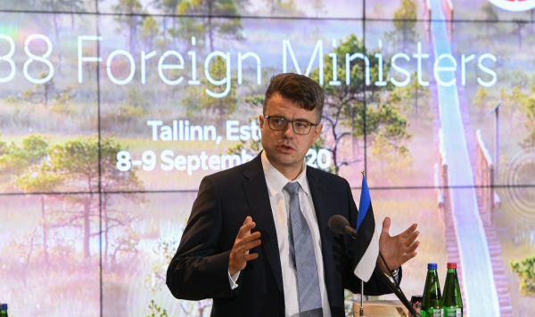 Министр иностранных дел Эстонии Урмас Рейнсалу во время встречи министров иностранных дел стран Балтии и Скандинавии в Таллине 8 и 9 сентября 2020 года
