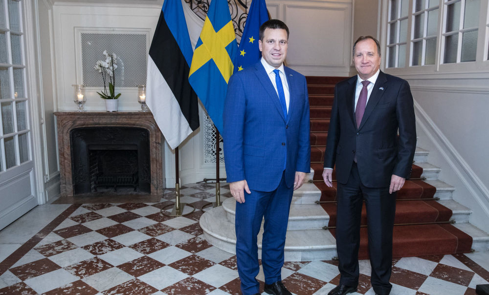 Премьер-министр Эстонии Юри Ратас и премьер-министр Швеции Стефан Лёвен