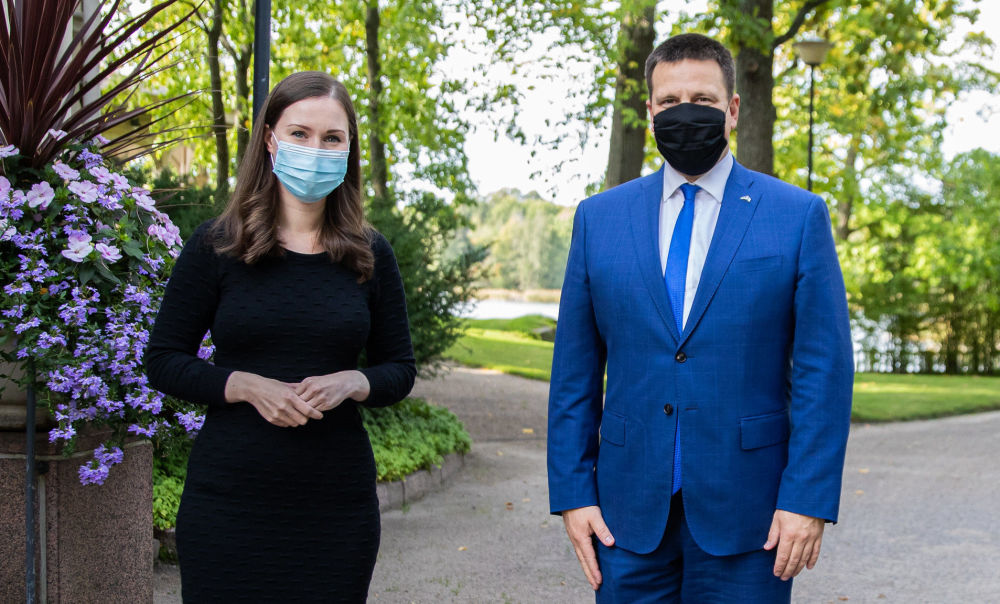 Премьер-министр Эстонии Юри Ратас и премьер-министр Финляндии Санна Марин