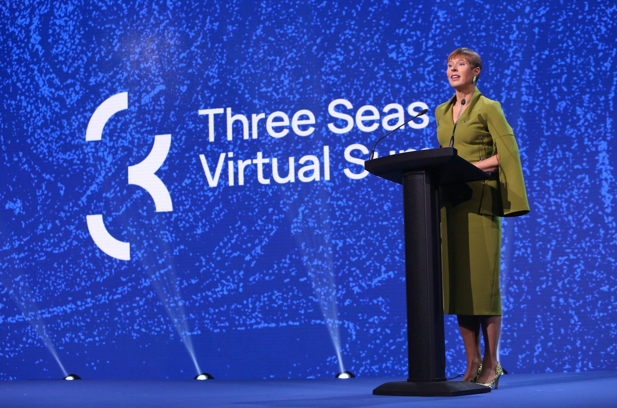 Президент Эстонии Керсти Кальюлайд на саммите "Инициативы трех морей"