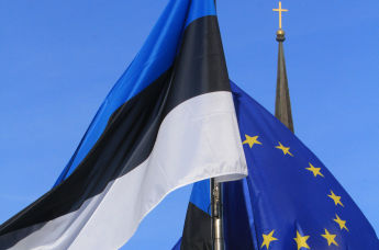 Флаг Эстонии и ЕС