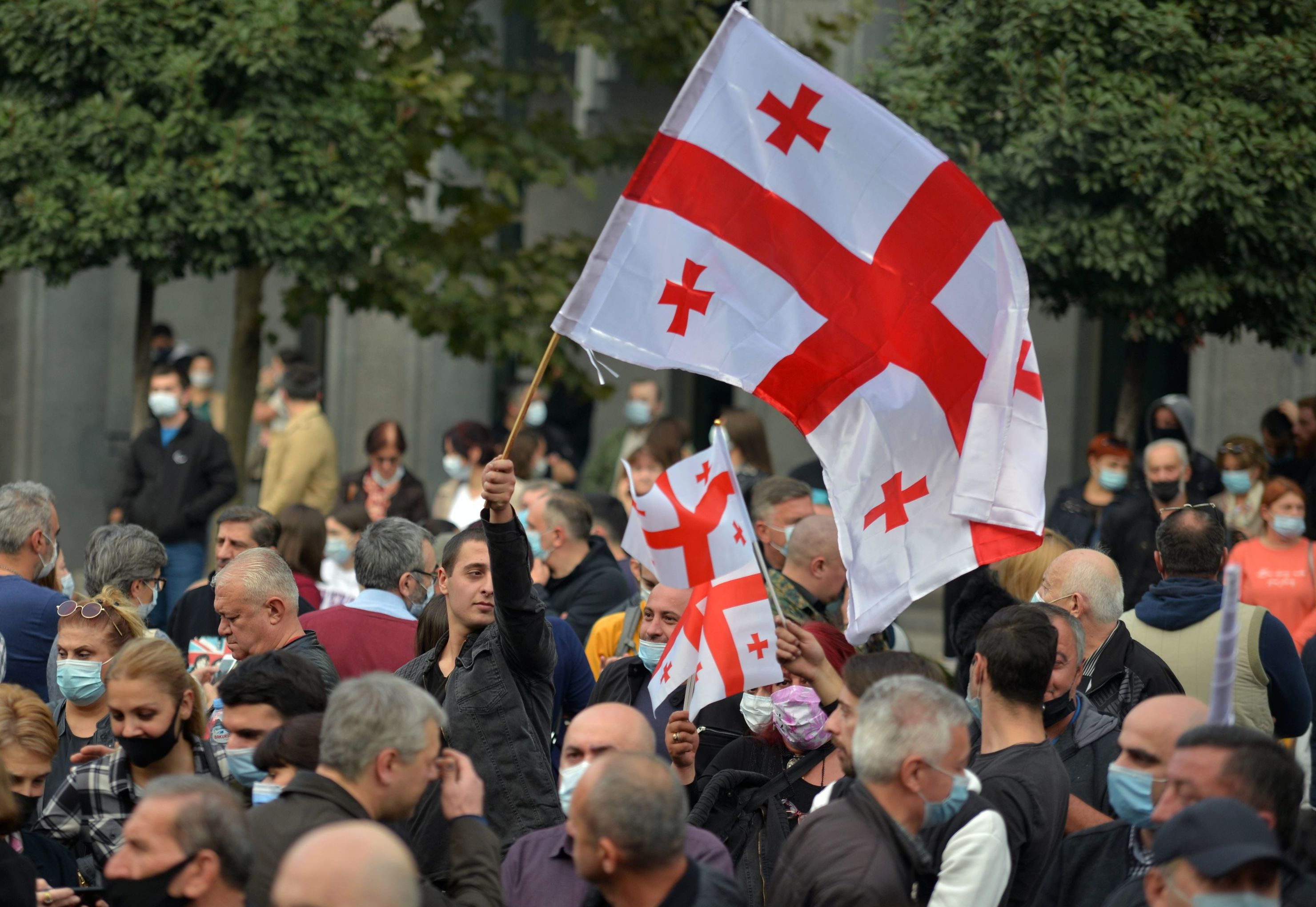 Акция оппозиции в Тбилиси, 31 октября 2020