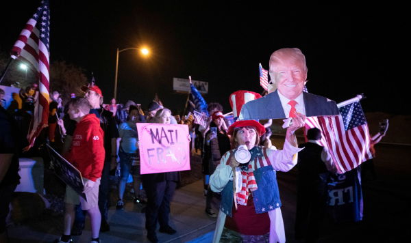 Сторонница президента Дональда Трампа во время акции протеста "Остановить воровство"