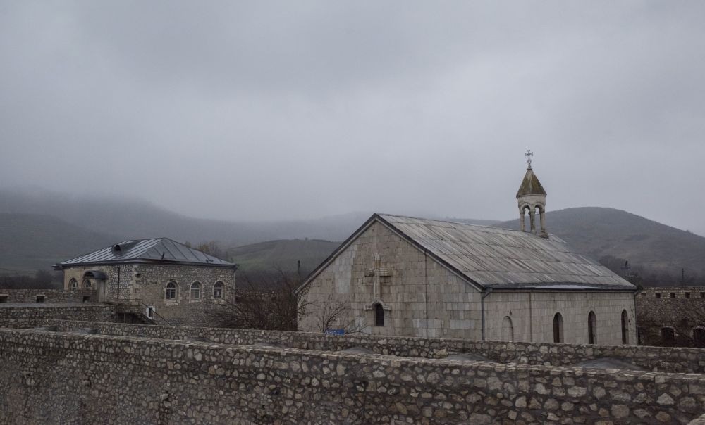 Вид на монастырь Амарас в селе Мачкалашен Мартунинского района в Нагорном Карабахе