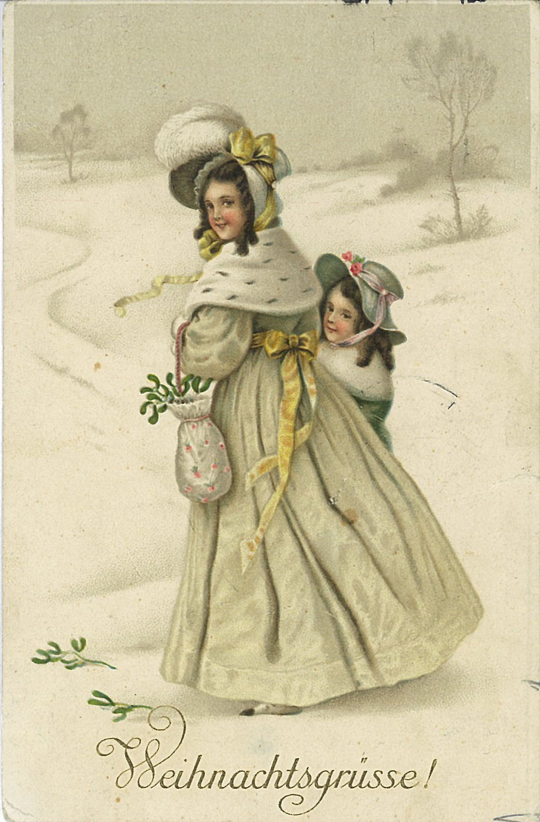 Рождественская открытка начала XX века