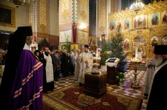 Рождественское  богослужение в Таллинском кафедральном Александро-Невском соборе, 7 января 2018 года