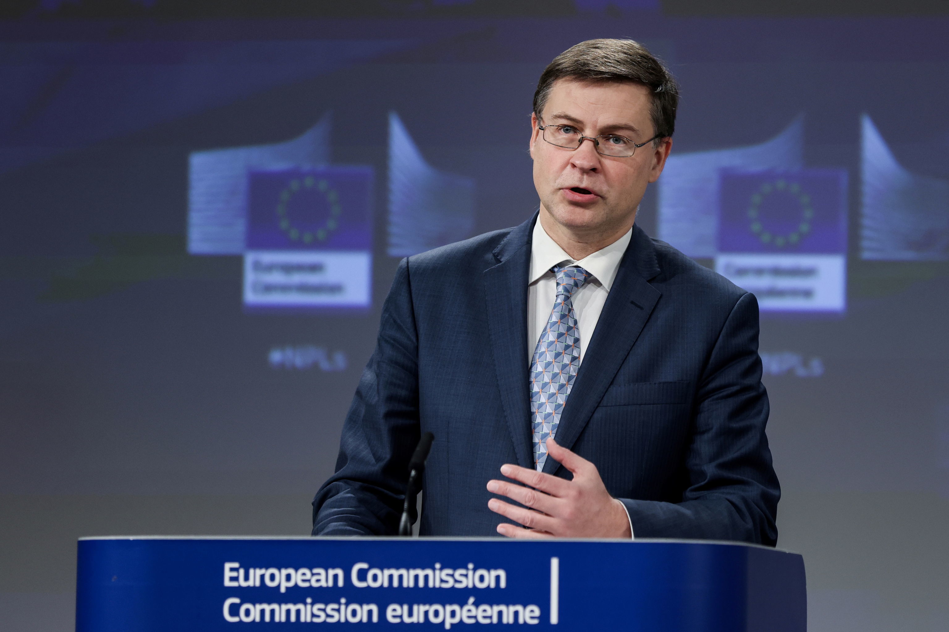 Комиссар Евросоюза по делам торговли Валдис Домбровскис 