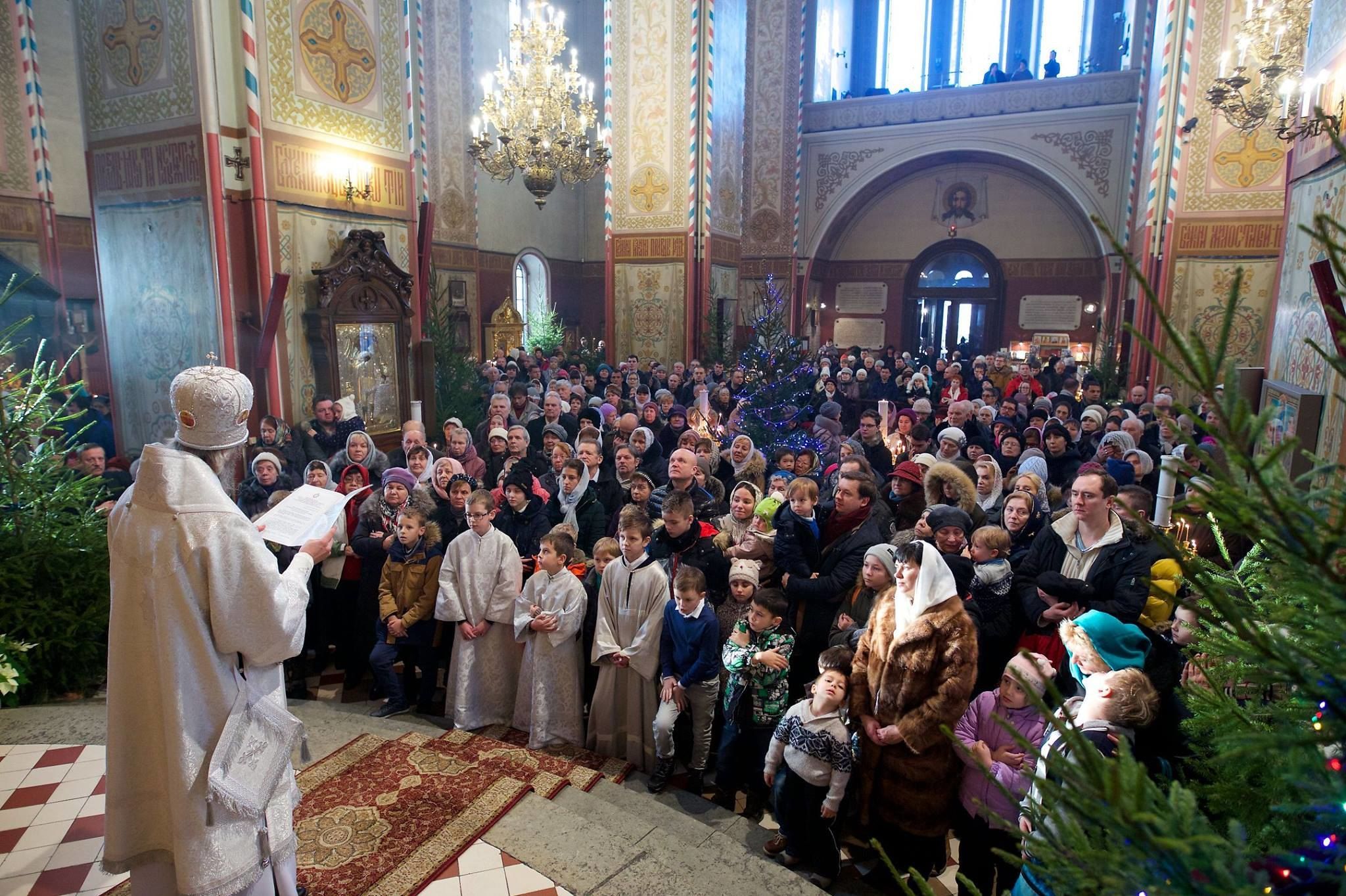 Рождественское богослужение в Таллинском кафедральном Александро-Невском соборе, 7 января 2018 года