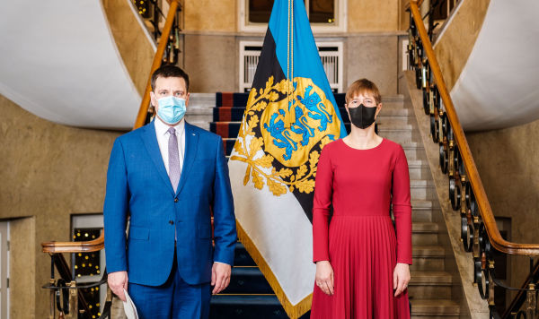Премьер-министр Эстонии Юри Ратас и президент Эстониии Керсти Кальюлайд