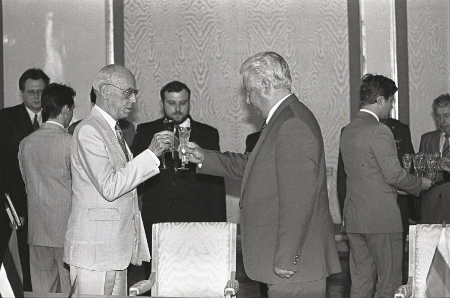 Леннарт Мери и Борис Ельцин в 1994 году