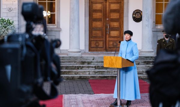 Президент Керсти Кальюлайд на церемонии принесения присяги нового правительства, 26 января 2021