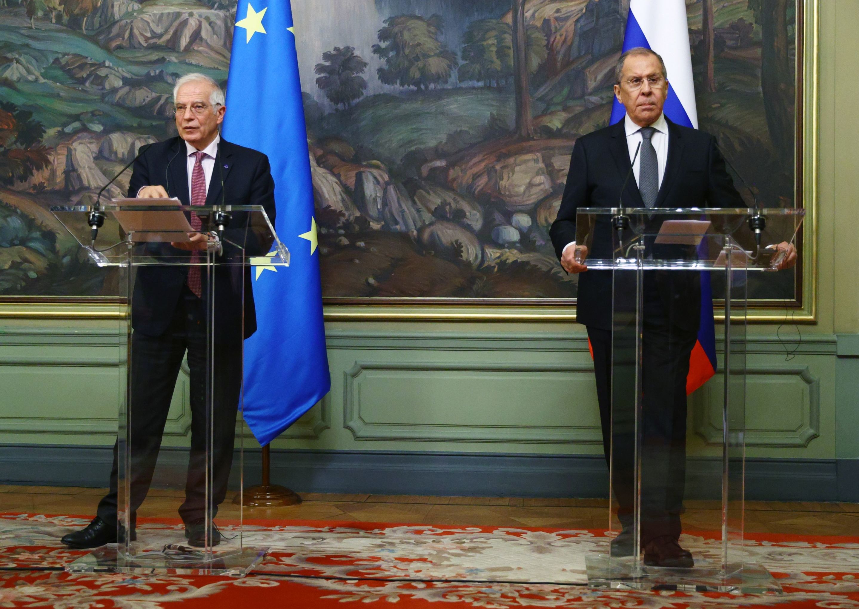 Встреча главы МИД РФ Сергея Лаврова и верховного представителя ЕС Жозепа Борреля