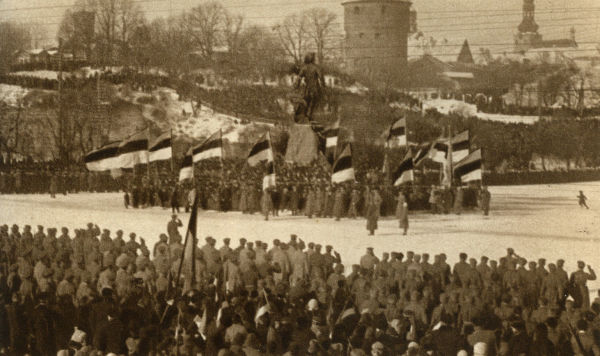 Первое празднование Дня независимости Эстонии в Таллине, Эстония 24 февраля 1919 года