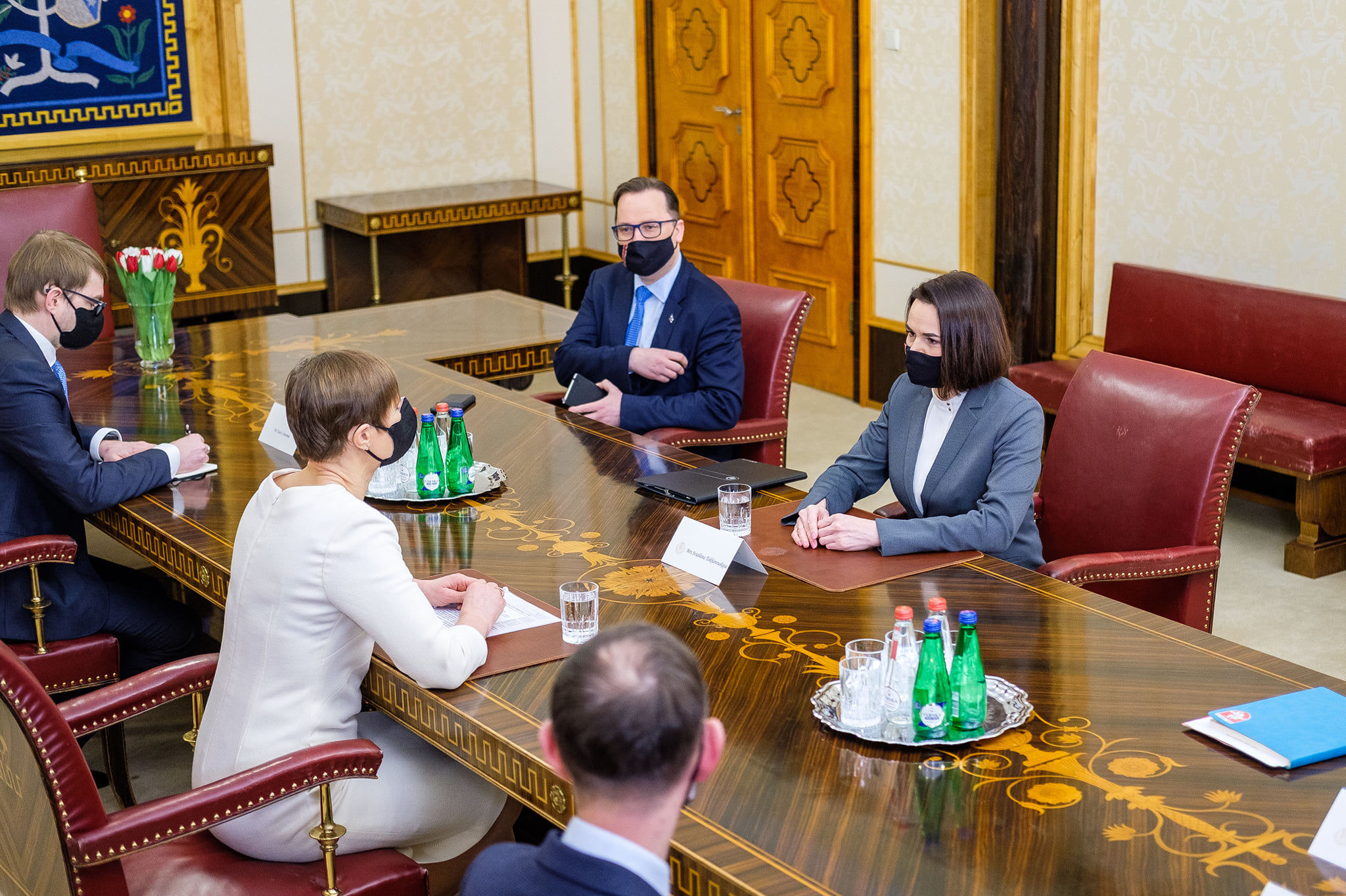 Встреча президента  Эстонии Керсти Кальюлайд и Светланы Тихановской