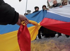 Украина и Россия, флаги