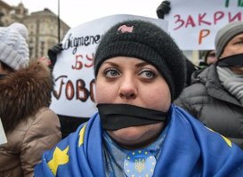Марш "За свободу слова" на Крещатике в Киеве (2013 г.) 