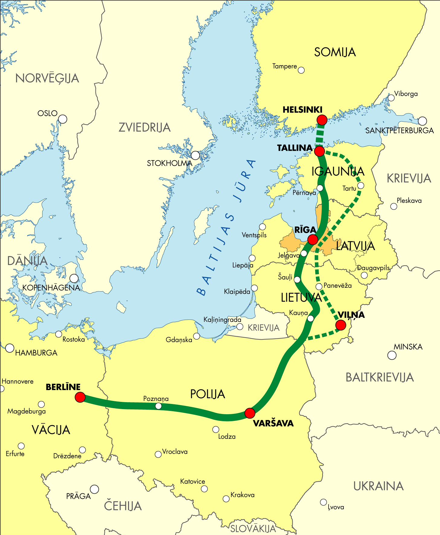 Проект трансбалтийской железнодорожной магистрали Rail Baltic