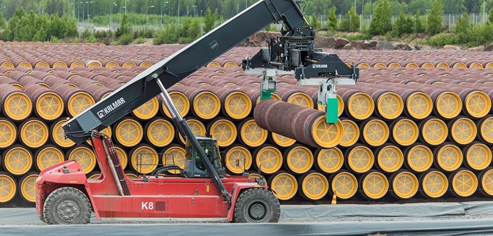 Хранение труб для газопровода "Северный поток ‑ 2" в Котке, Финляндия