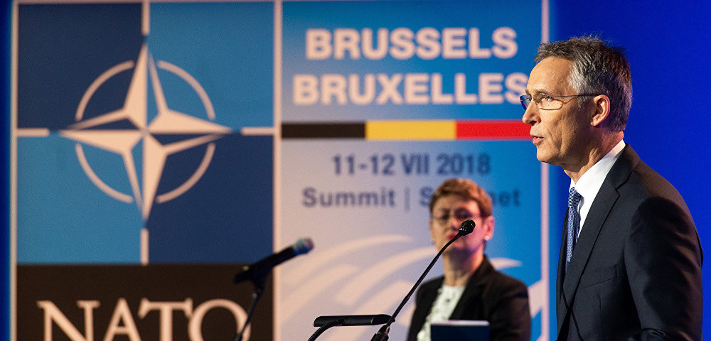 Генеральный секретарь НАТО Йенс Столтенберг на саммите НАТО 2018