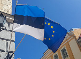 Флаги ЕС и Эстонии